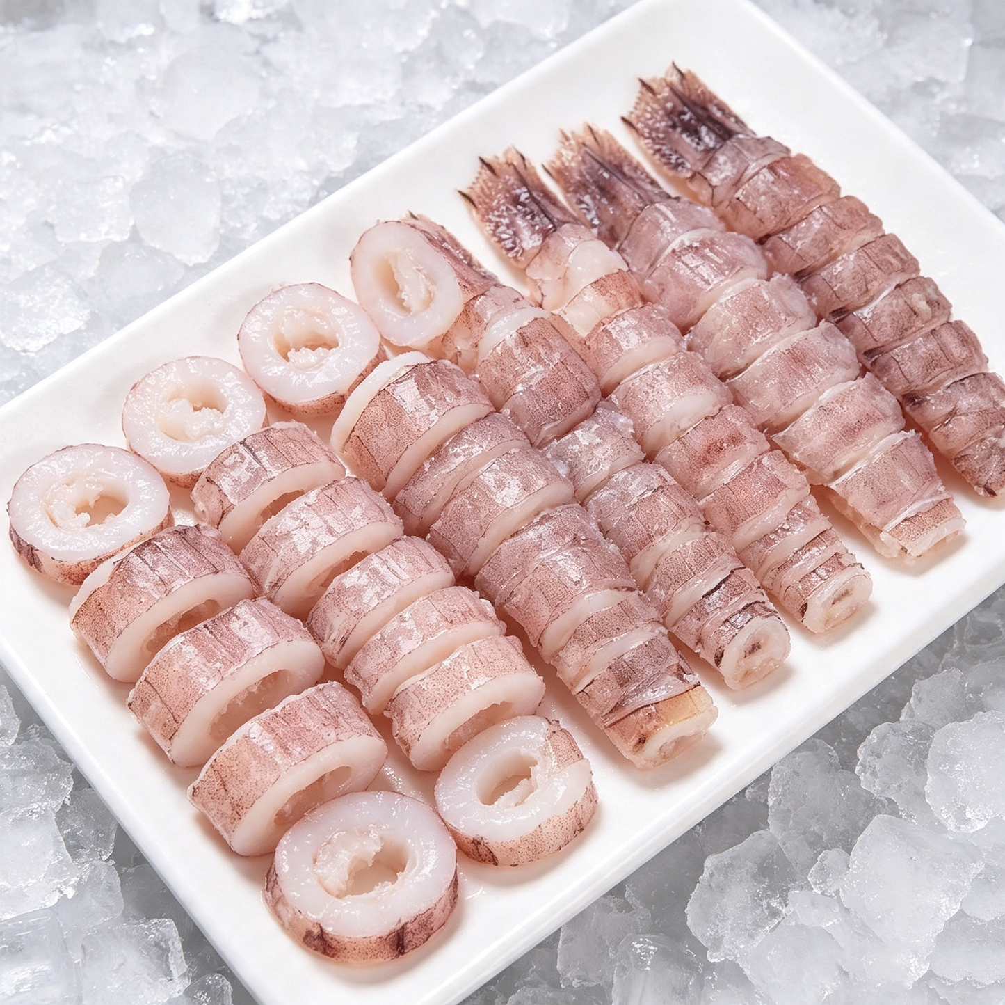 Cut Squid with Tails